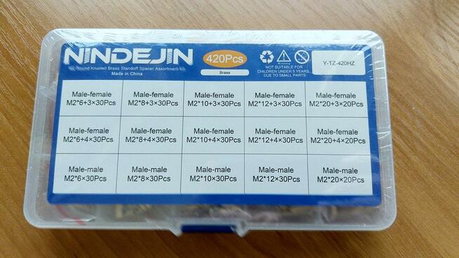 Dystanse mosiądz NINDEJIN 420 sztuk - M2