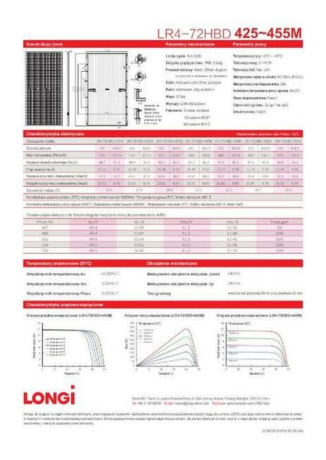 Panele Fotowoltaiczne HURT LONGi HBD 440Wp Dwustronne
