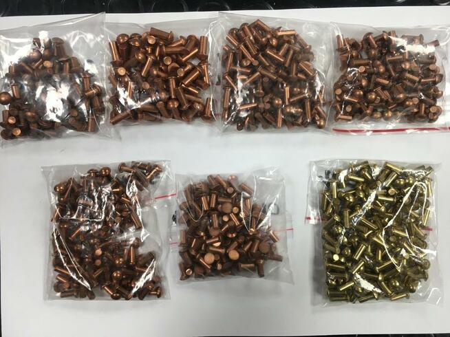 Nity miedziane 4 x 8 - łeb kulisty