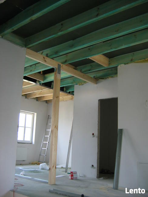Budowa antresoli użytkowych , do spania , stropy drewniane