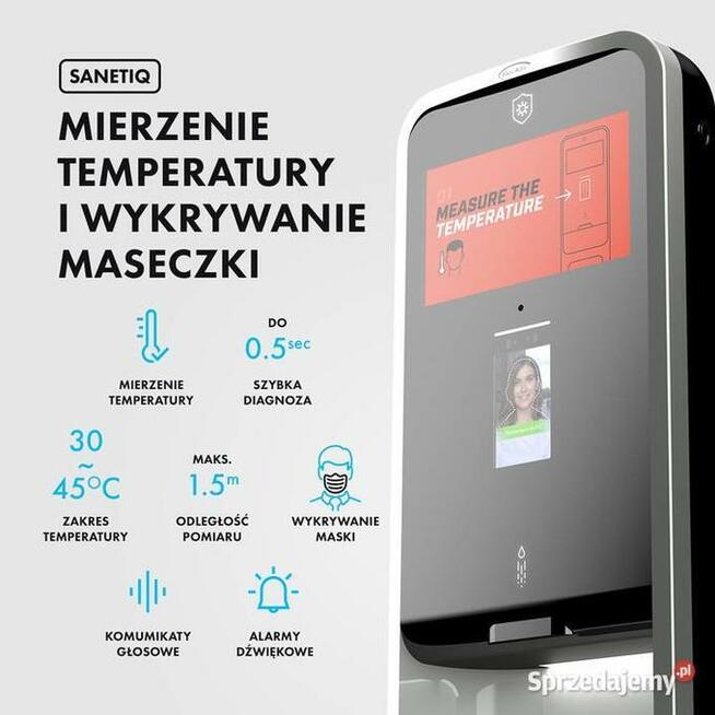 Stacja do dezynfekcji i pomiaru temperatury SanetiQ