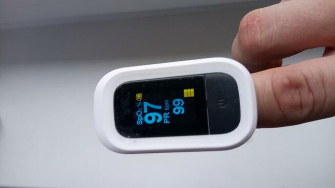 Pulsoksymetr z Alarmem NAPALCOWY puls natlenienie pomiar