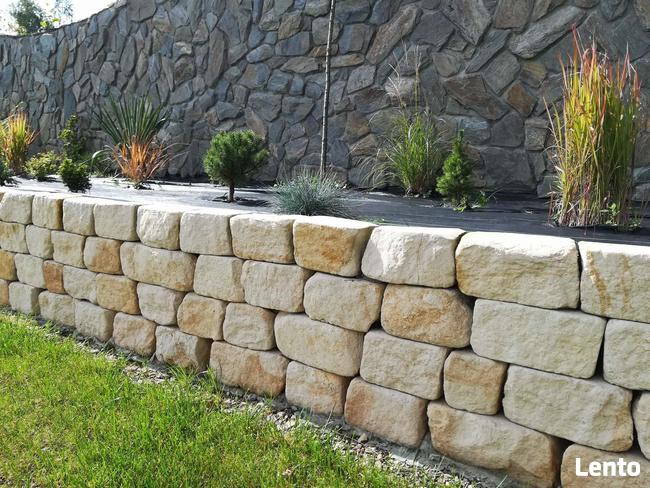 Grill z kamienia ogrodowy cegła kamień piaskowiec łupek