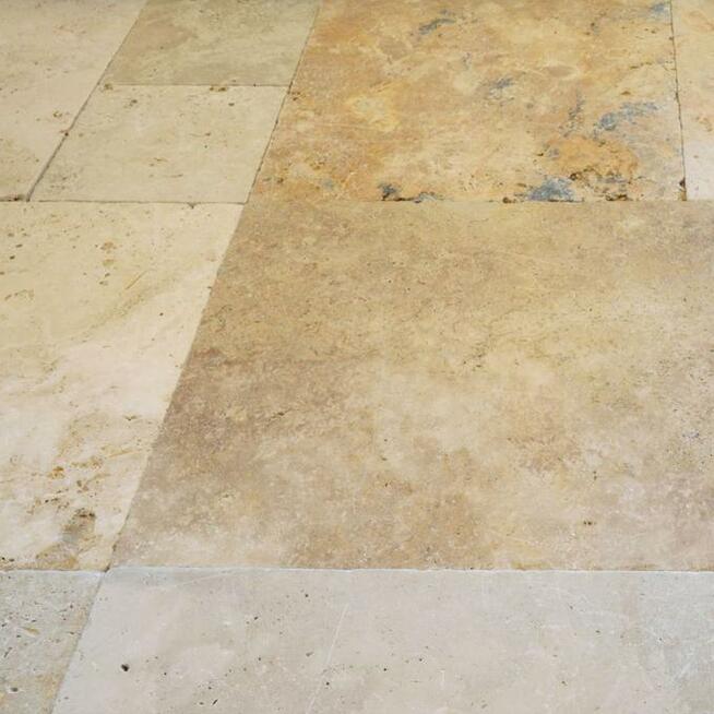 Płytki Trawertyn Classic Mix bębnowany komplet