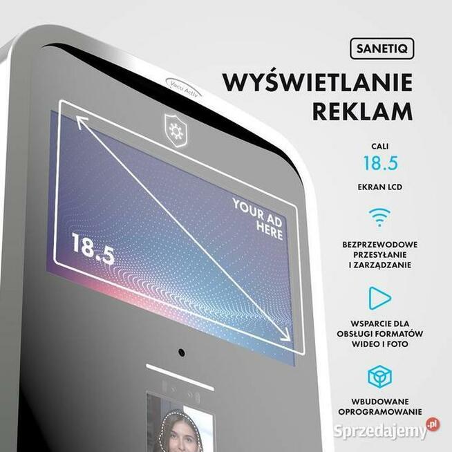 Stacja do dezynfekcji i pomiaru temperatury SanetiQ