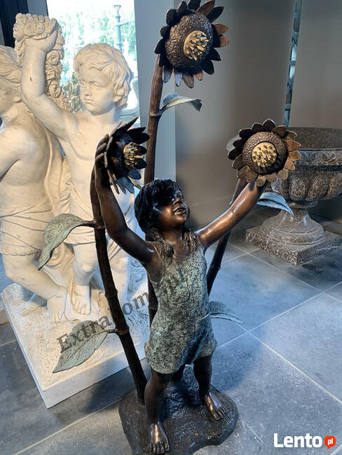 Fontanna z brązu 4 Odlotowe Kaczki H160cm