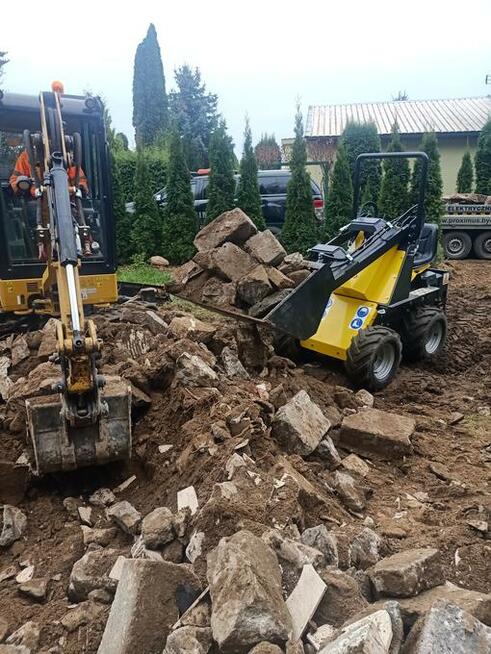 Usługi minikoparką Bydgoszcz minikoparka, koparka łańcuchowa