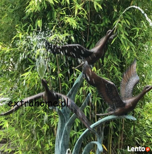 Fontanna z brązu 4 Odlotowe Kaczki H160cm