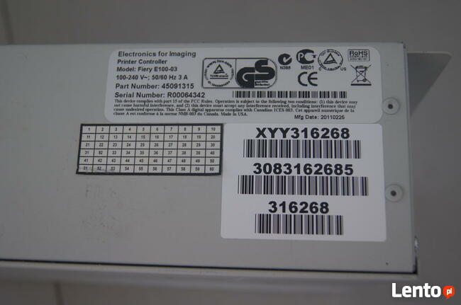 Xerox Color C550/560/570 Fiery Printer Controller