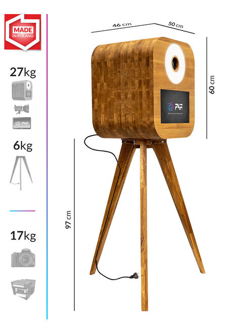FOTOBUDKA P4F RETRO M retrobudka drewniana Full