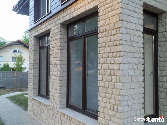 Biała stara cegła piaskowiec