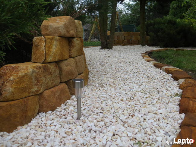 Kamień na skalniaki ogrodowy cegła na mur gril piaskowiec