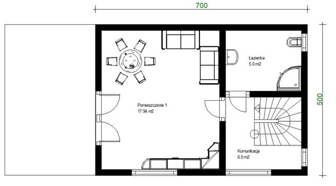 Projekt domu ZG117 - na zgłoszenie bez pozwolenia