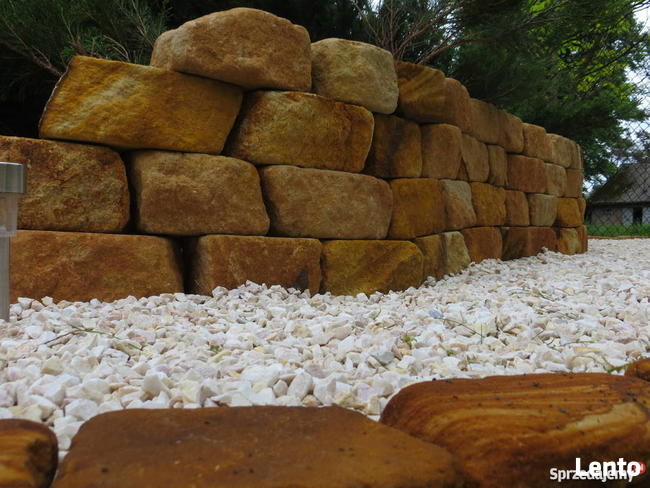 Kamień na skalniaki ogrodowy cegła na mur gril piaskowiec