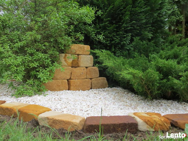 Kamień na skalniaki ogrodowy cegła na mur gril piaskowiec