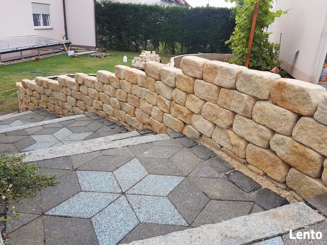Kamień na skalniaki ogrodowy cegła na mur gril piaskowiec