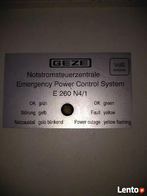 GEZE RWA Centrale zasilające E 260 N4/1