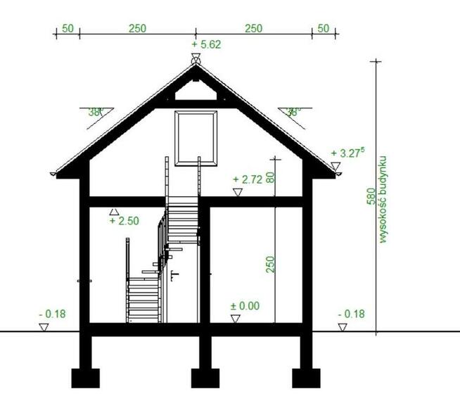 Projekt domu ZG117 - na zgłoszenie bez pozwolenia