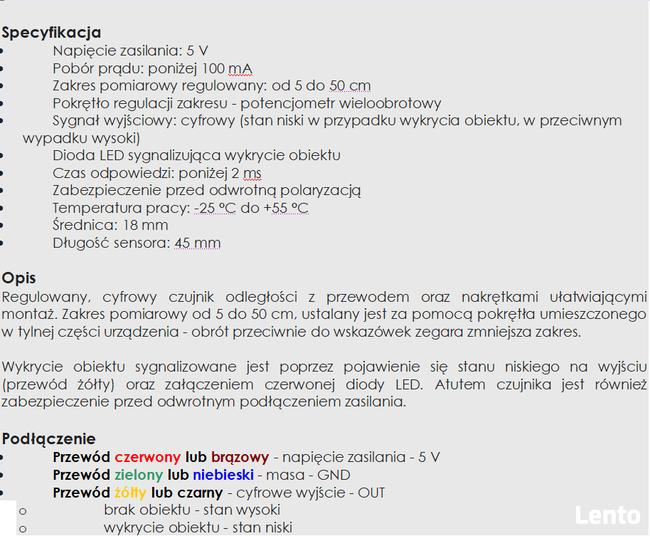 Czujnik ruchu do sterowników schodowych