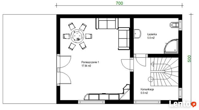 Projekt domu ZG117c - na zgłoszenie bez pozwolenia