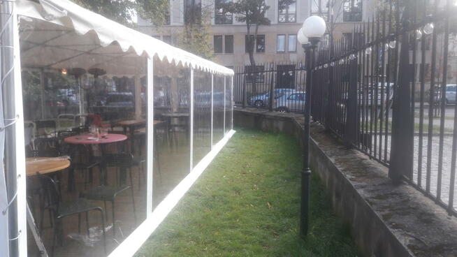 Przezroczysta plandeka, roleta na taras producent Warszawa