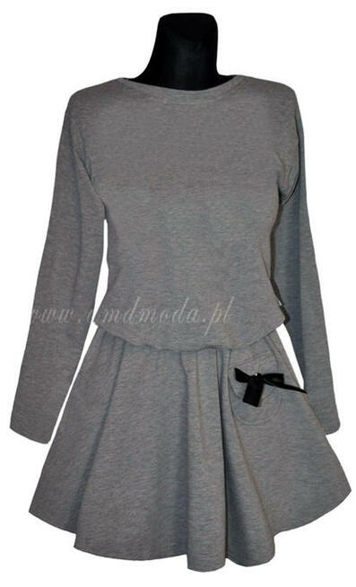 Sukienka -tunika dziewczęca popielata roz. 158