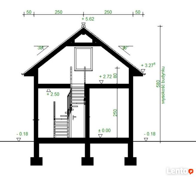 Projekt domu ZG117a - na zgłoszenie bez pozwolenia