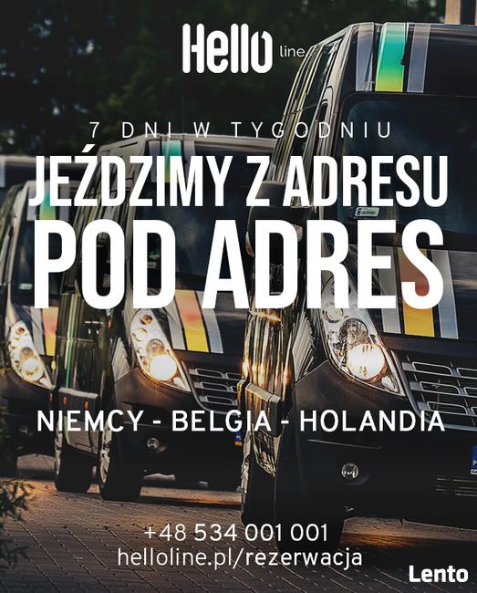 Przewóz osób i przesyłek na trasie Polska, Niemcy, Holandia