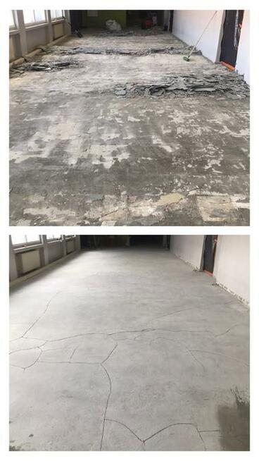 Usuwanie lepiku, subitu, szlifowanie lastryko, betonu