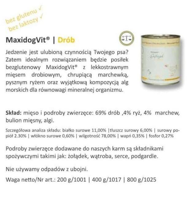 Karma mokra dla psów/ równowaga mineralna Reico VITAL