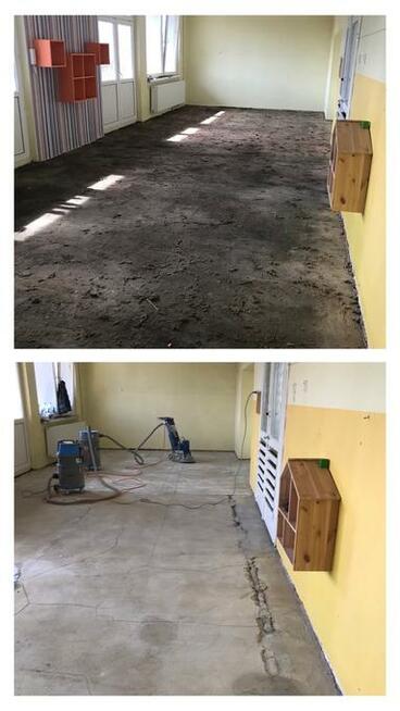 Usuwanie subitu, lepiku, szlifowanie betonu, lastryko