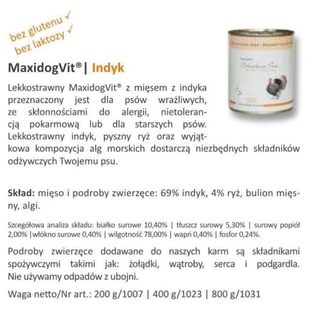 Karma mokra dla psów/ równowaga mineralna Reico VITAL