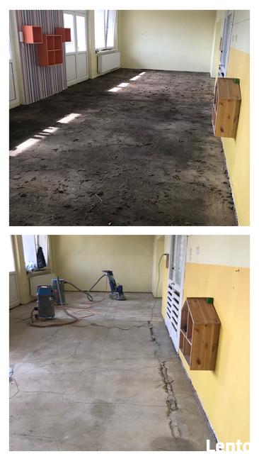 Usuwanie subitu, lepiku, smoły, szlifowanie betonu, lastryko
