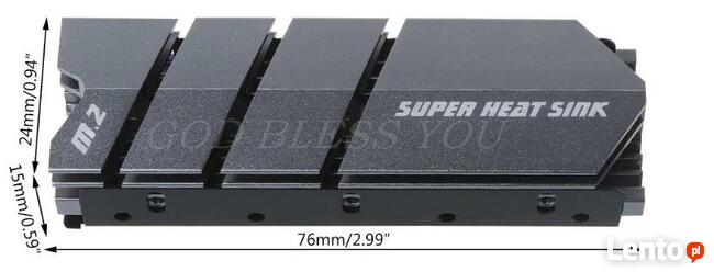 Radiator aluminiowy z podkładka termiczna dla M2 dysk twardy