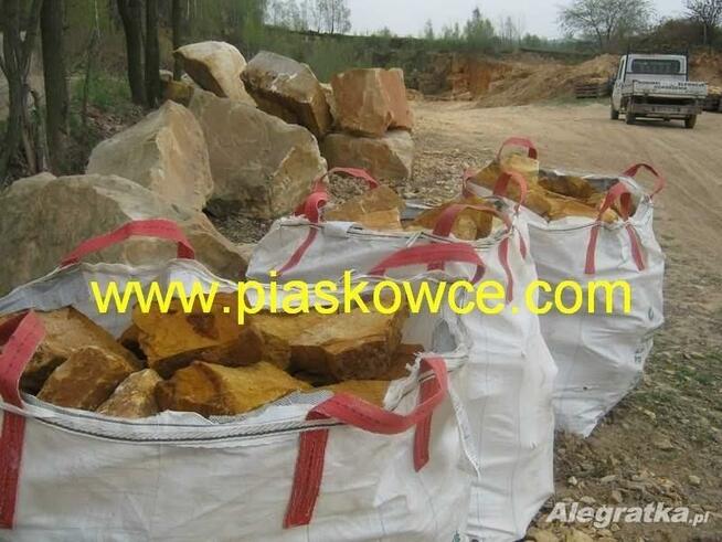 Kamień piaskowiec ogrodowy budowlany murowy łupek