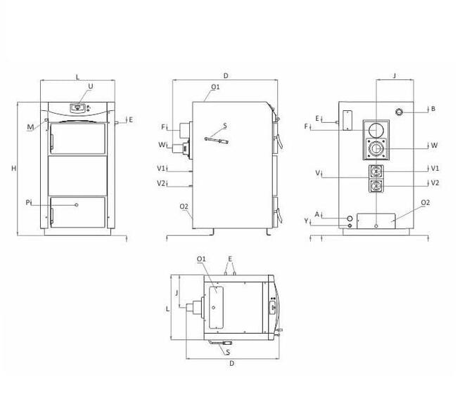 Kocioł na drewno piec zgazowujący 5 klasa holzgas 20 KW