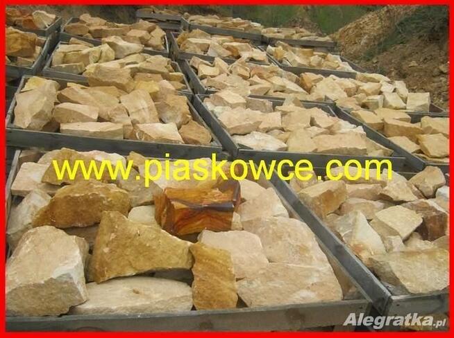 Kamień piaskowiec ogrodowy budowlany murowy łupek