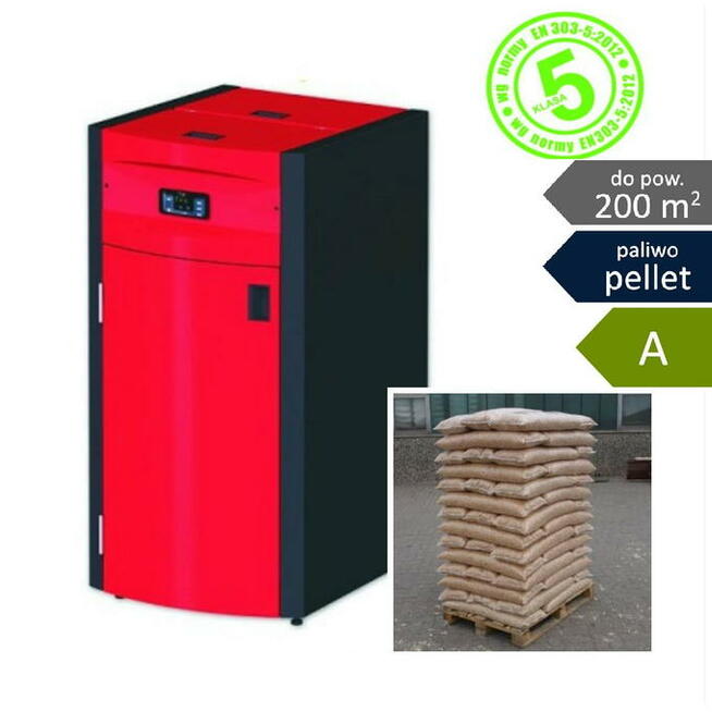 Piec Kocioł na pellet pelleasy 5-18 kW 5 klasy + GRATIS