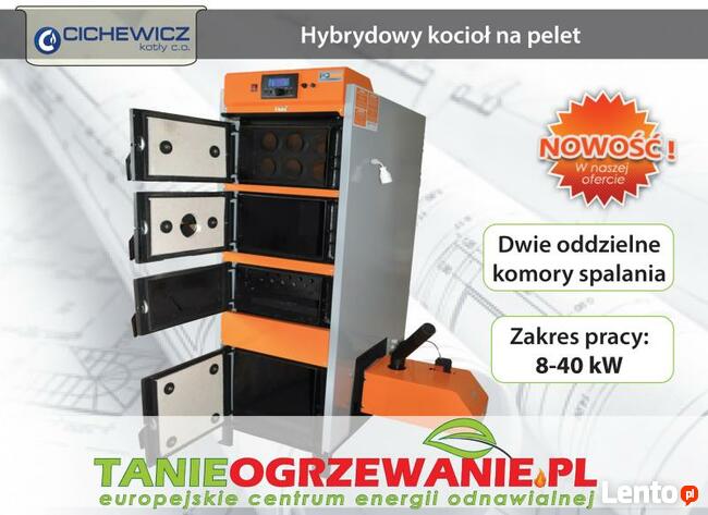 Kocioł hybrydowy na pellet z dodatkową komorą 8-25 kW