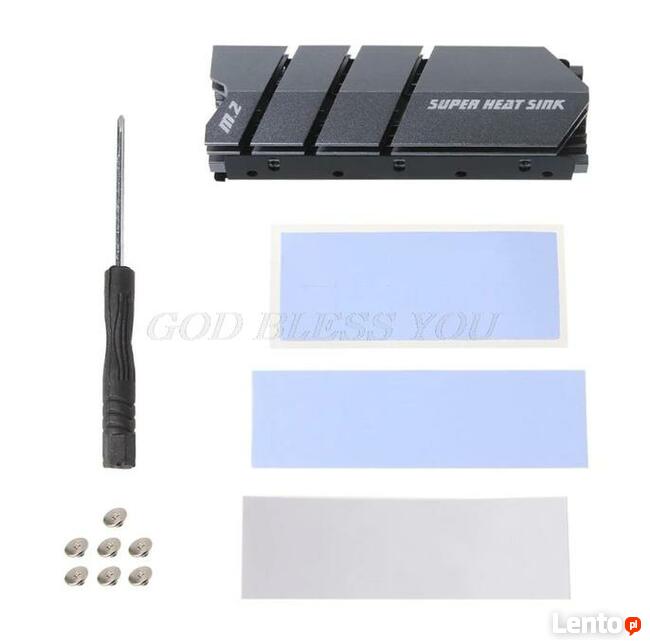 Radiator aluminiowy z podkładka termiczna dla M2 dysk twardy