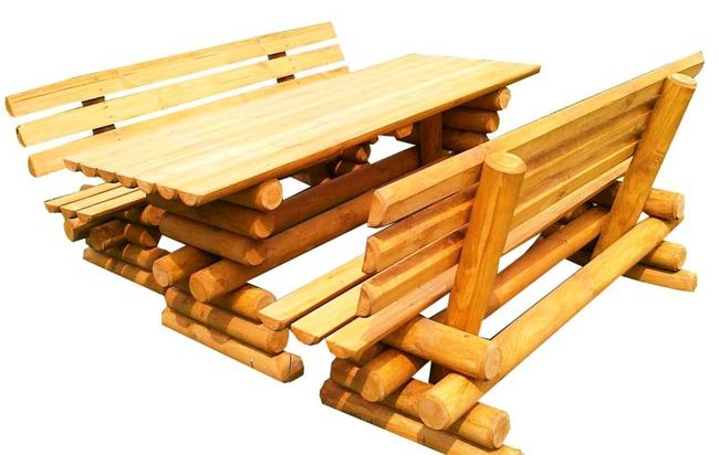 Meble ogrodowe drewniane z drewna barowe. transport 180 zł