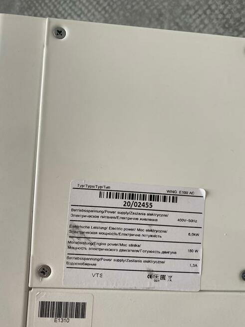 Kurtyna powietrzna WING E100 AC VTS EUROHEAT z grzałkami ele