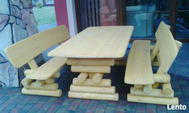 Meble ogrodowe drewniane z drewna barowe. transport 180 zł