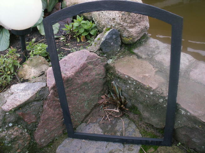 Stare okno lustro dekoracja wnętrz altana aranżacja 57x42