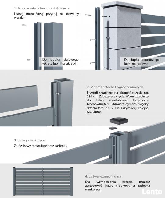 ogrodzenie systemowe aluminiowe lub stalowe
