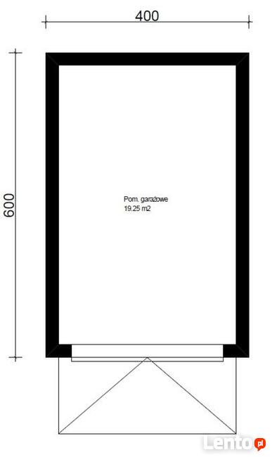 Projekt garażu na zgłoszeniu ZG4