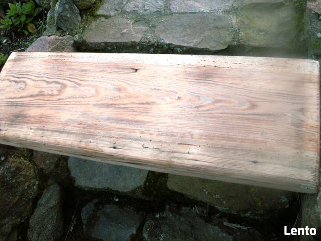 Półka, blat wykonany z belek drzewa konstrukcyjnego