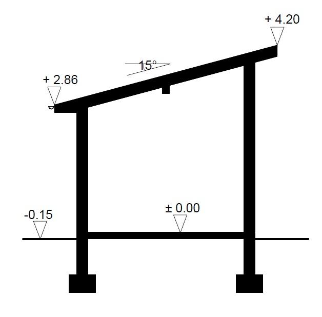 Projekt garażu na zgłoszeniu ZG4