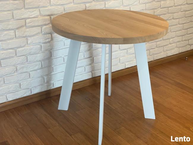 Stół z okrągłym blatem w stylu Loft