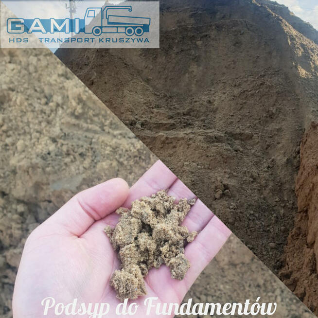 Piach na zasyp fundamentów, piasek do murownia, podsyp pod